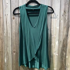 Green Tank Top with Built in Choker